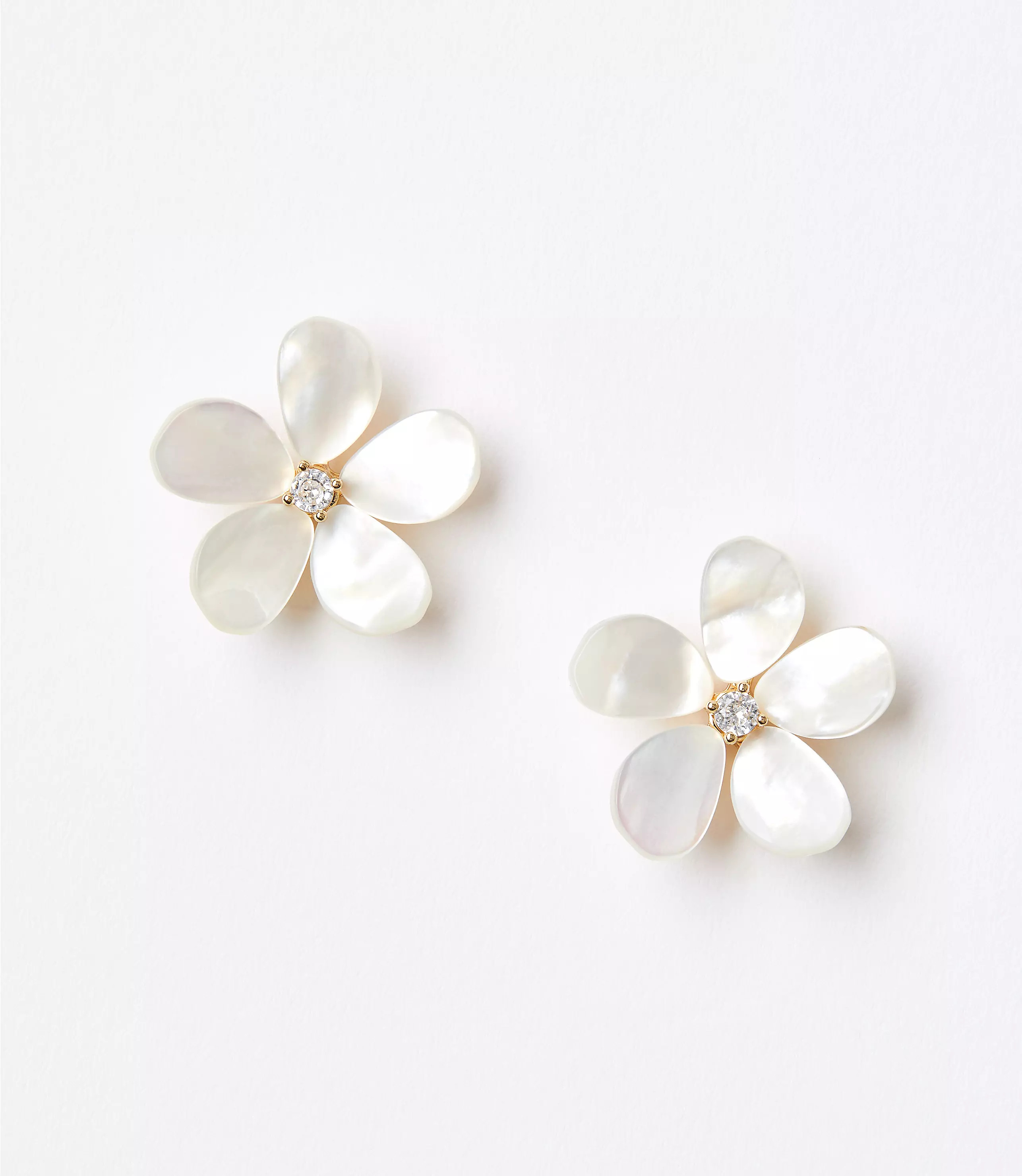 Mother Of Pearl Flower Stud Earrings | LOFT