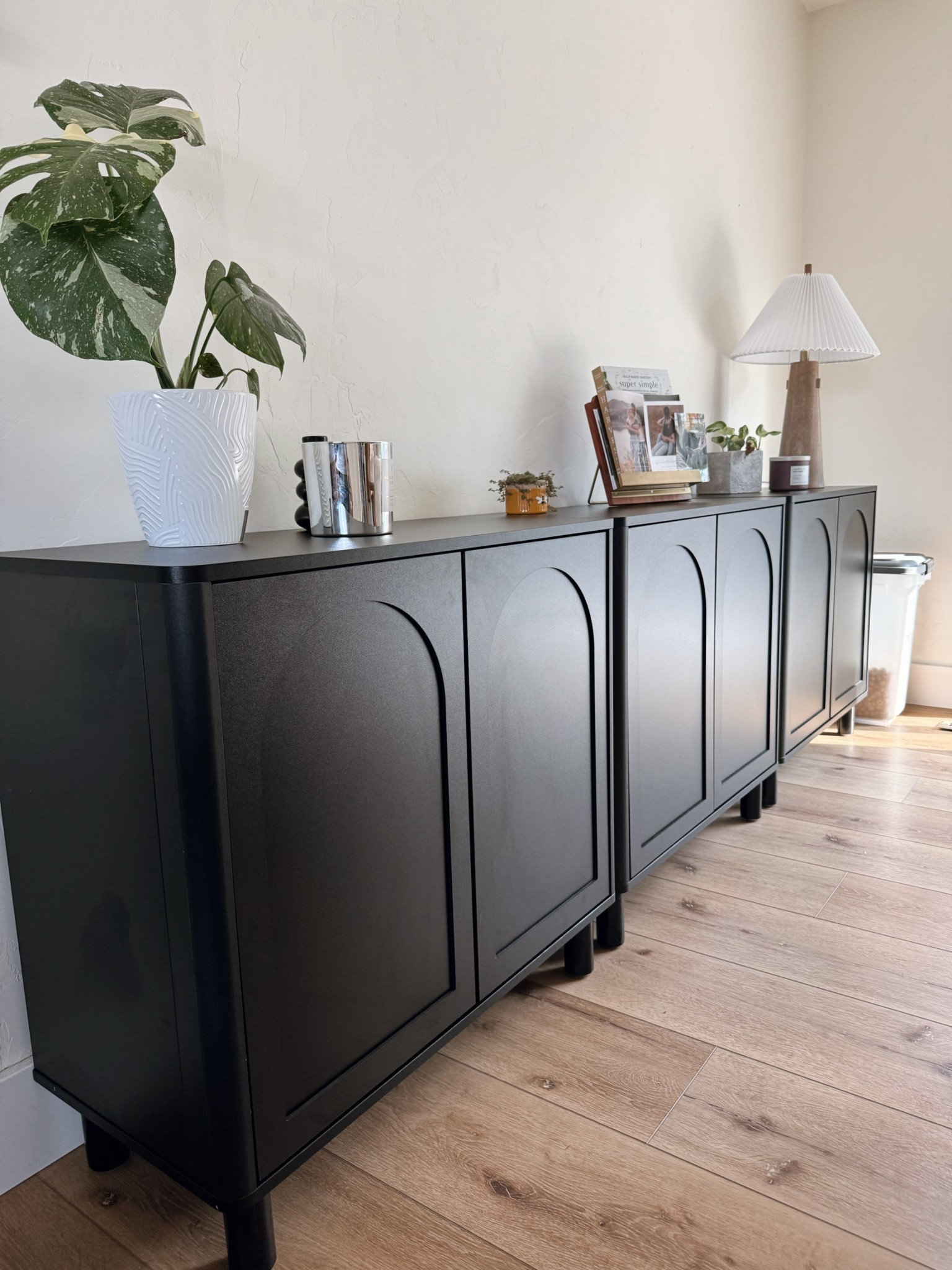 These cabinets are simple but added some character to our home! 

#LTKHome