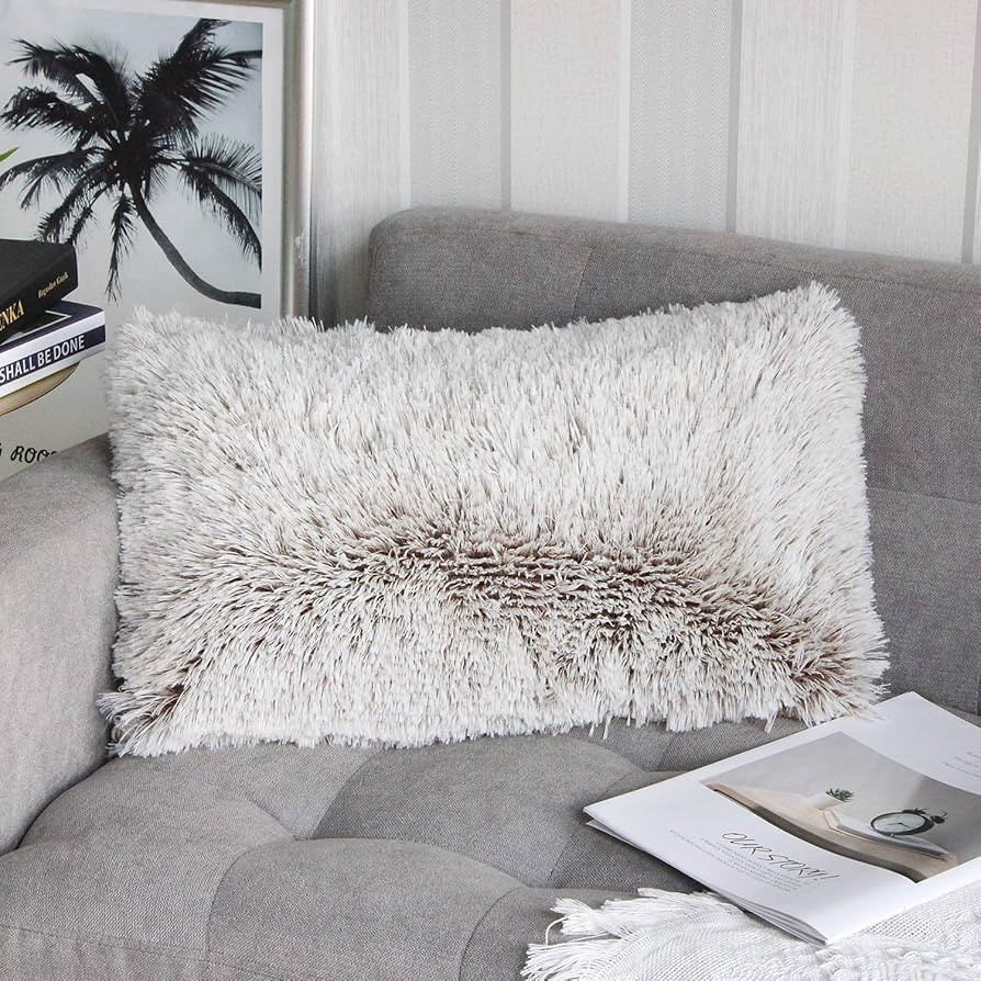 Uhomy 1 Pack Home Decorative Luxury Series Super Soft Style Artificial Fur Throw Pillow Case Cush... | Amazon (US)