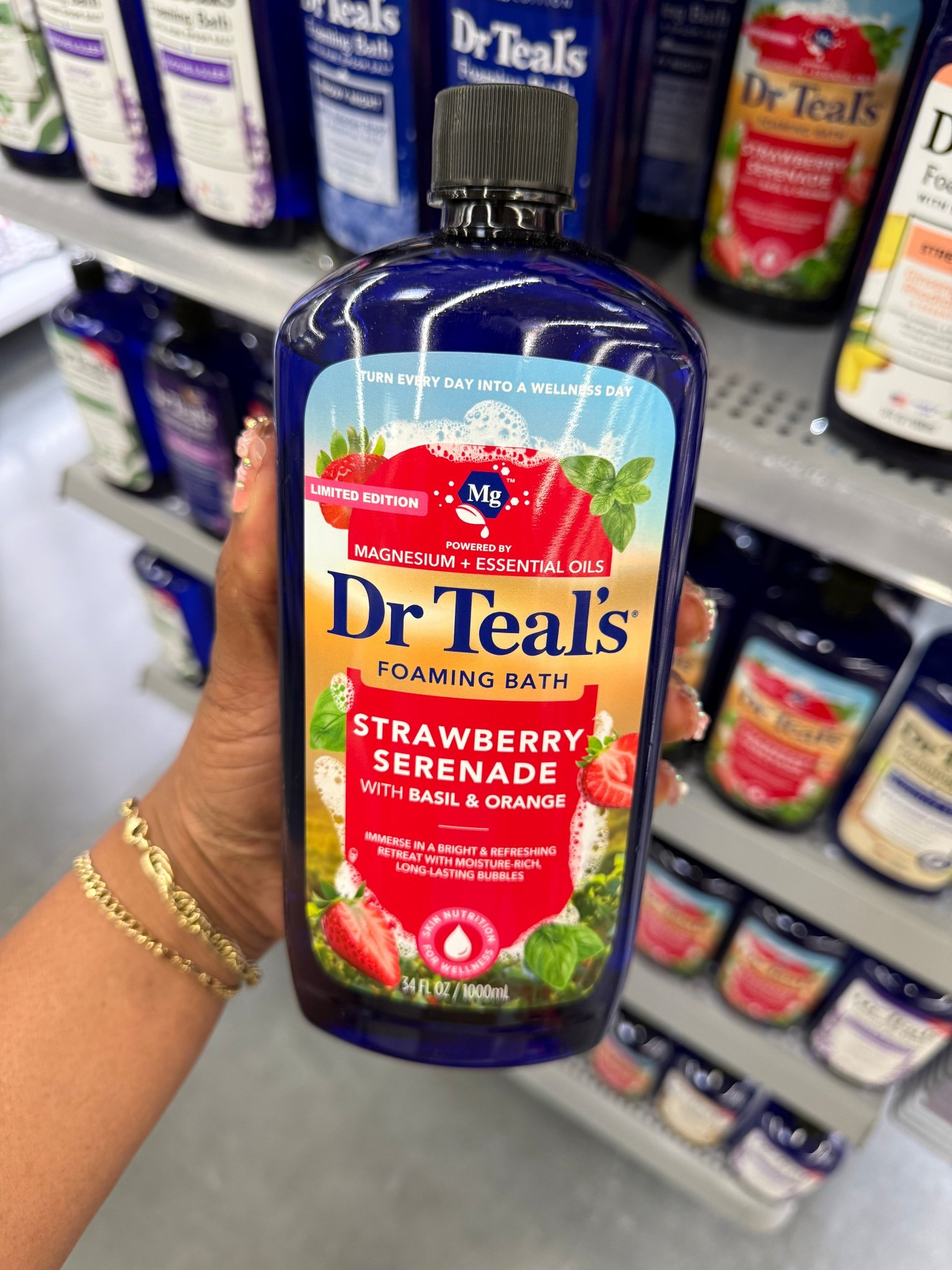 Okay but Dr Teal’s Strawberry Serenade foaming bath is a MUST grab! 🍓✨ This limited edition scent is absolutely incredible - it’s strawberry with basil and orange, which sounds wild but trust me, it’s SO good. 

#LTKBeauty #LTKFindsUnder50 #LTKSeasonal