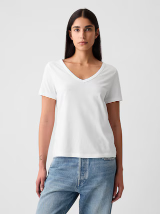 Organic Cotton VintageSoft V-Neck T-Shirt | Gap (US)