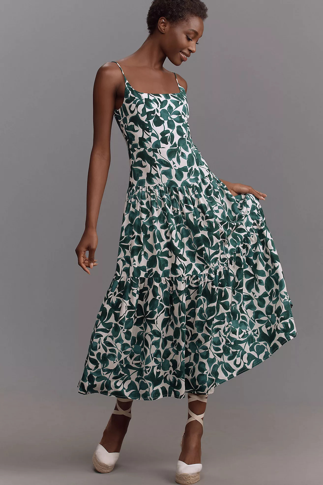 Moon River Sleeveless Midi Dress | Anthropologie (US)