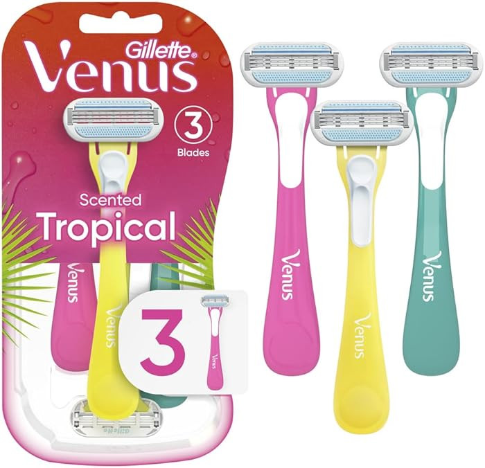 Gillette Venus Tropical Women's Disposable Razor, 3 Count | Amazon (US)