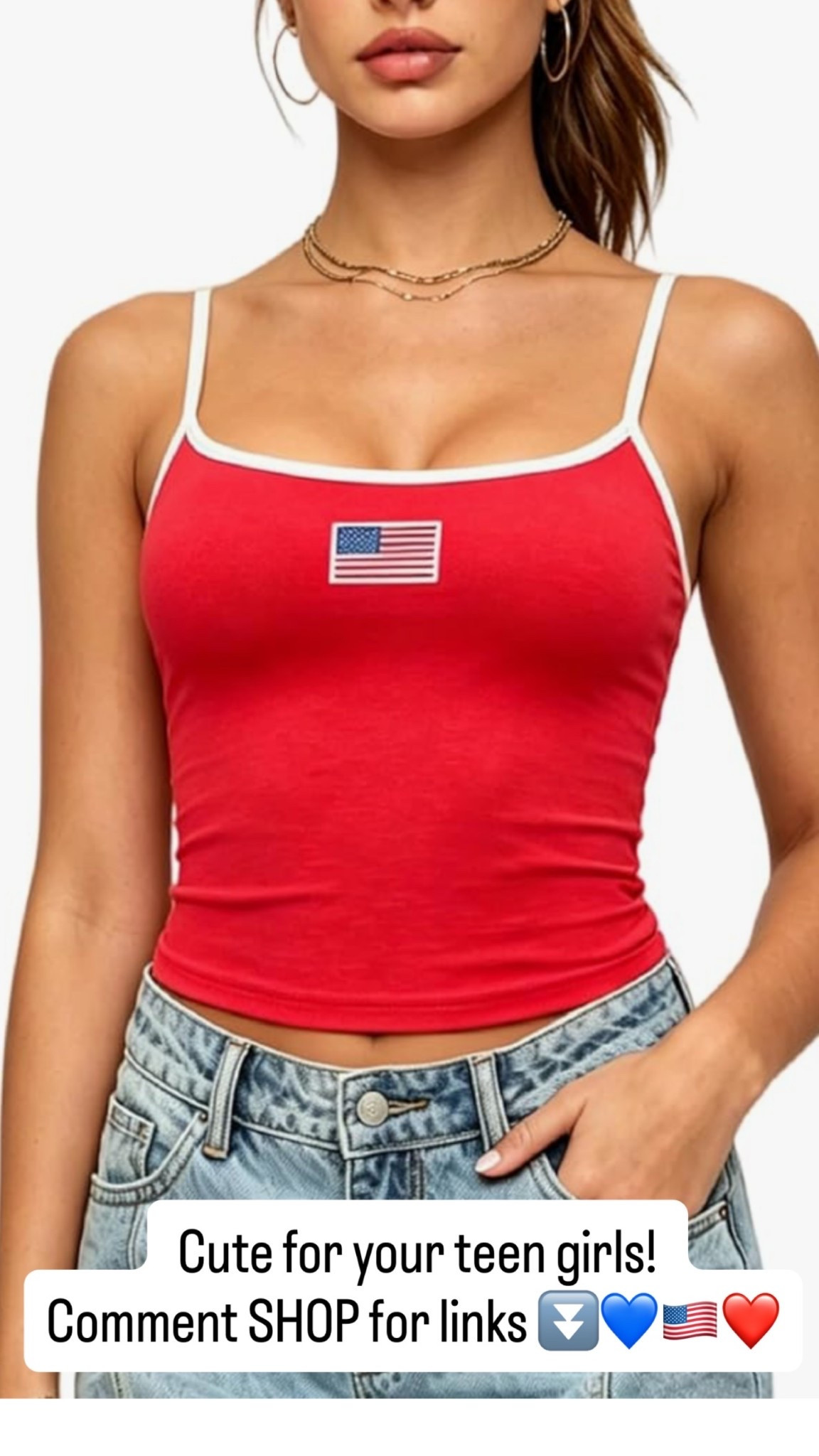 Cute for your teen girls! July 4th outfit 
Comment SHOP for links ⏬💙🇺🇸❤️

#LTKgrwm #LTKOver40 #LTKKids