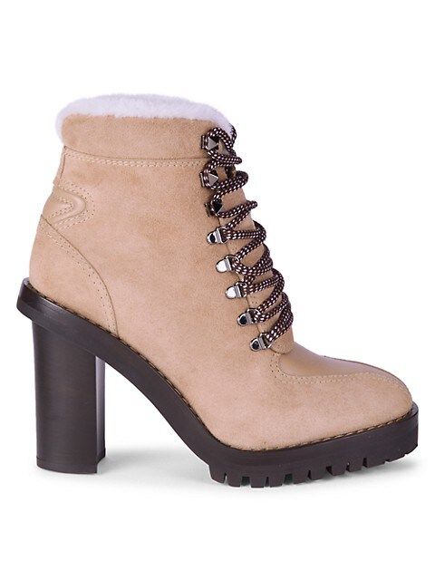 Valentino Garavani Faux Fur-Lined Suede Booties on SALE | Saks OFF 5TH | Saks Fifth Avenue OFF 5TH