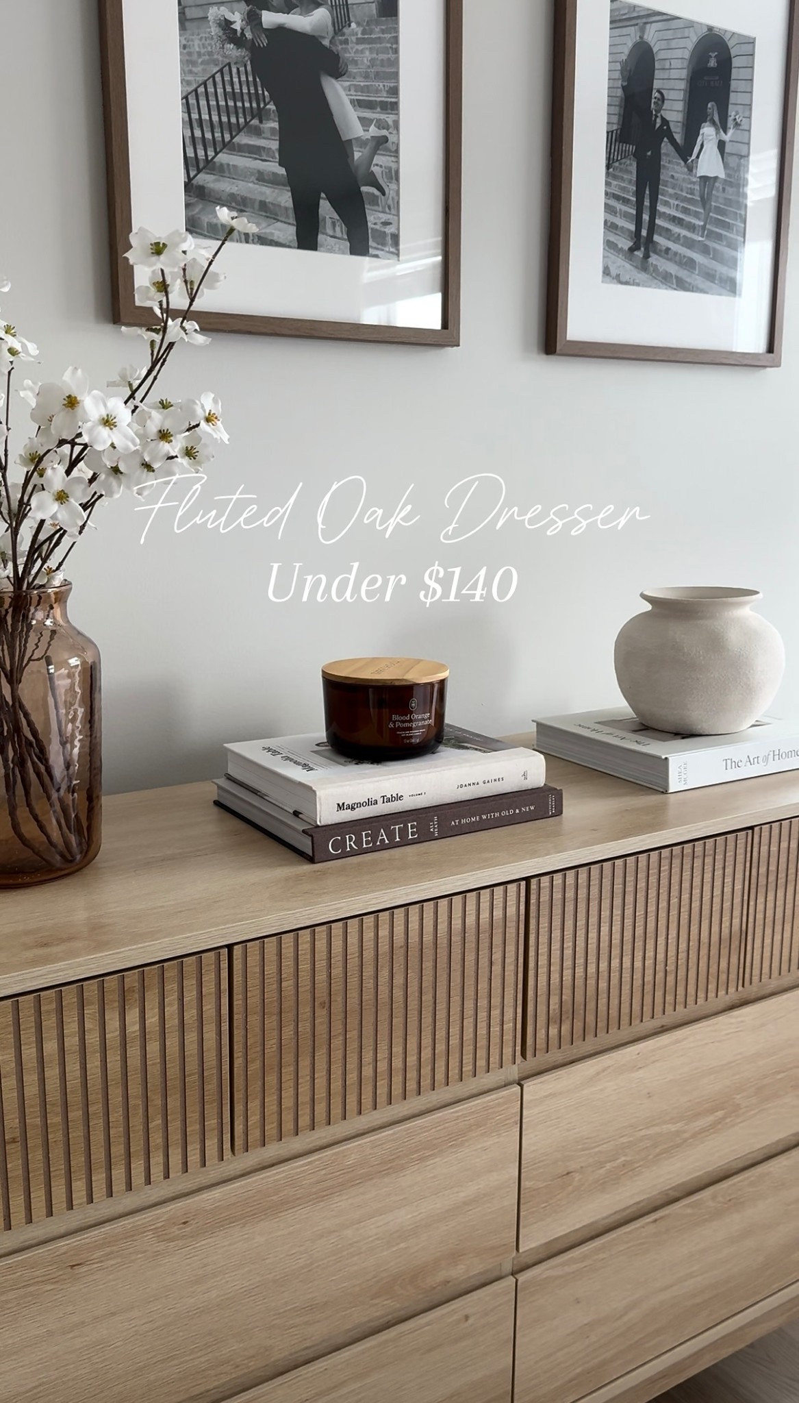 Fluted Oak Dresser + Decor 🤎