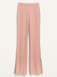 High-Waisted Rib-Knit Split Flare Lounge Pants for Women | Old Navy (US)