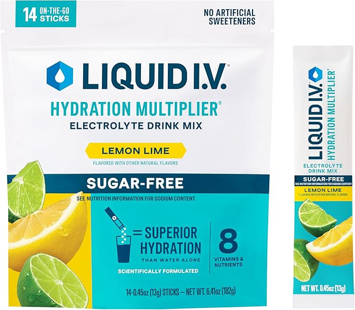 Liquid I.V. Hydration Multiplier Sugar-Free - Lemon Lime | Electrolyte Powder Drink Mix | 1 Pack ... | Amazon (US)