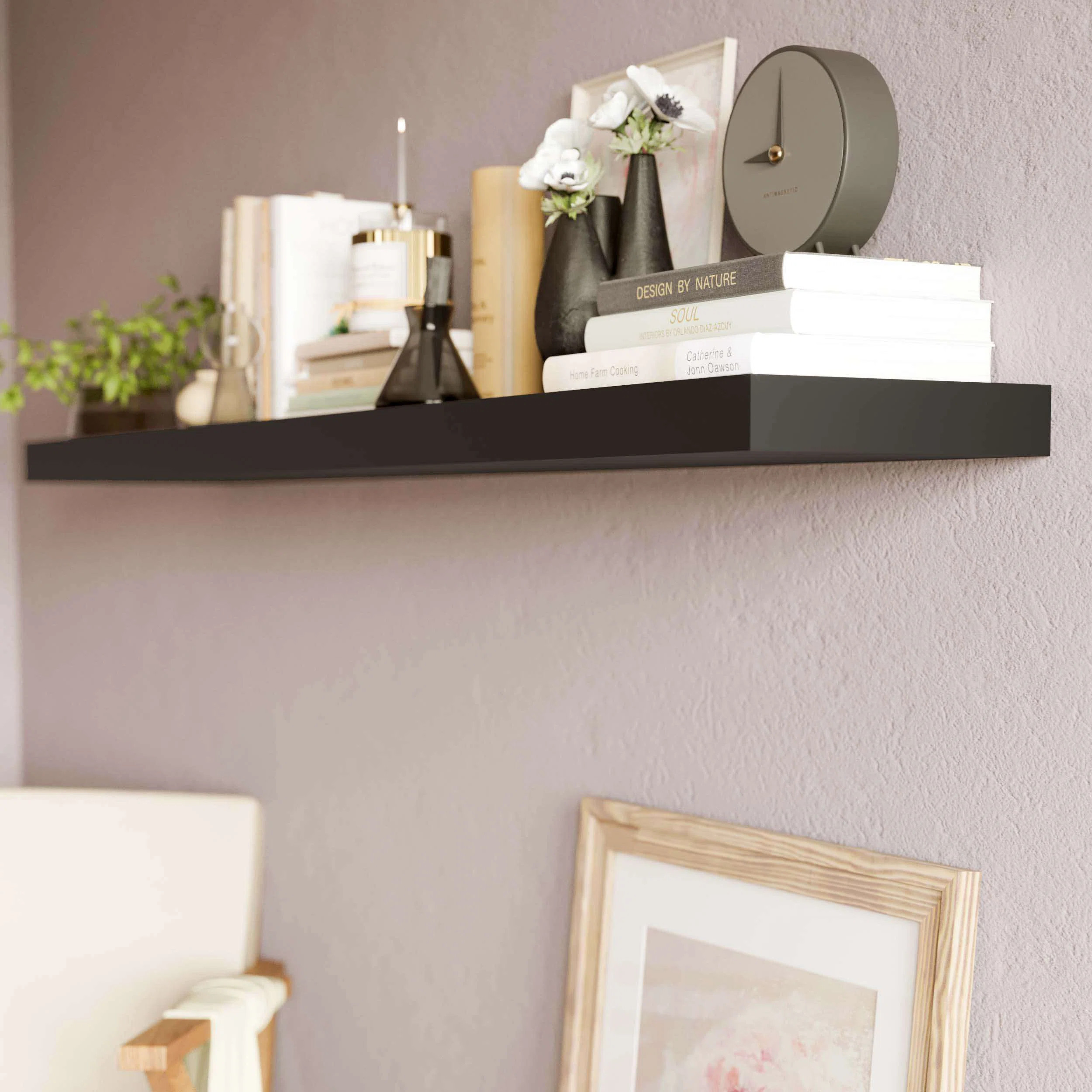 Meekal Engineered Wood Floating Shelf | Wayfair North America