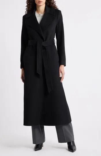 Lauren Ralph Lauren Belted Wool Blend Wrap Coat | Nordstrom | Nordstrom