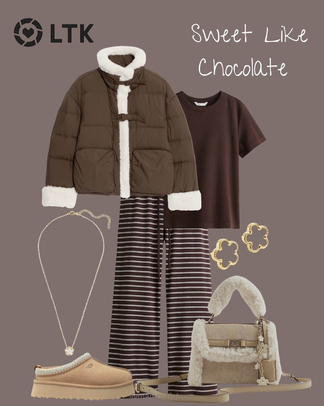 Chocolate Brown 🤎

H&M
River Island 
M&S 
Jersey Trousers
Autumn Outfit Ideas
Outfit Inspo
Teddy Bear 
Chocolate Brown Outfitt

#LTKautumn #LTKuk #LTKwinter