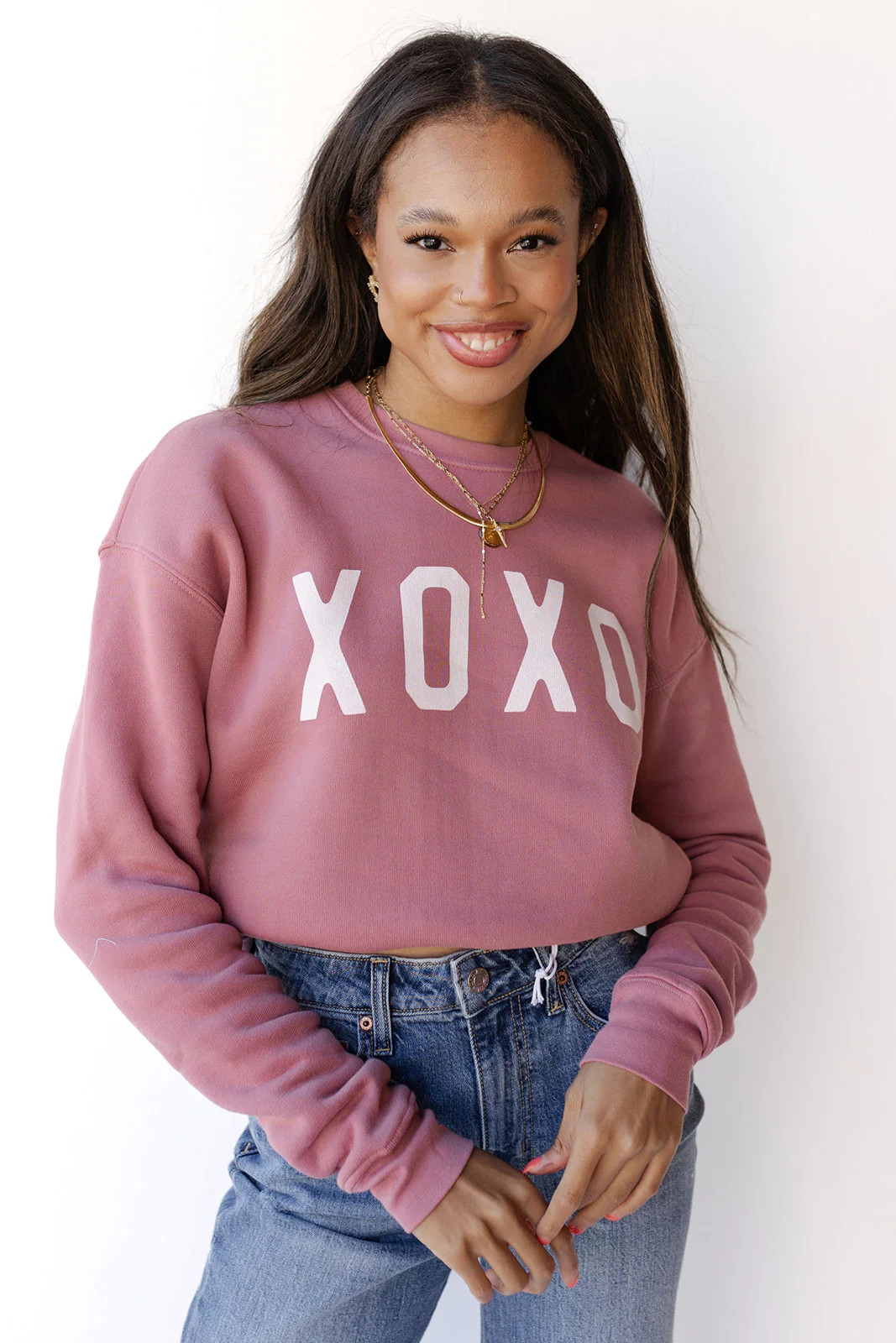 xoxo sweatshirt mauve / M | mode