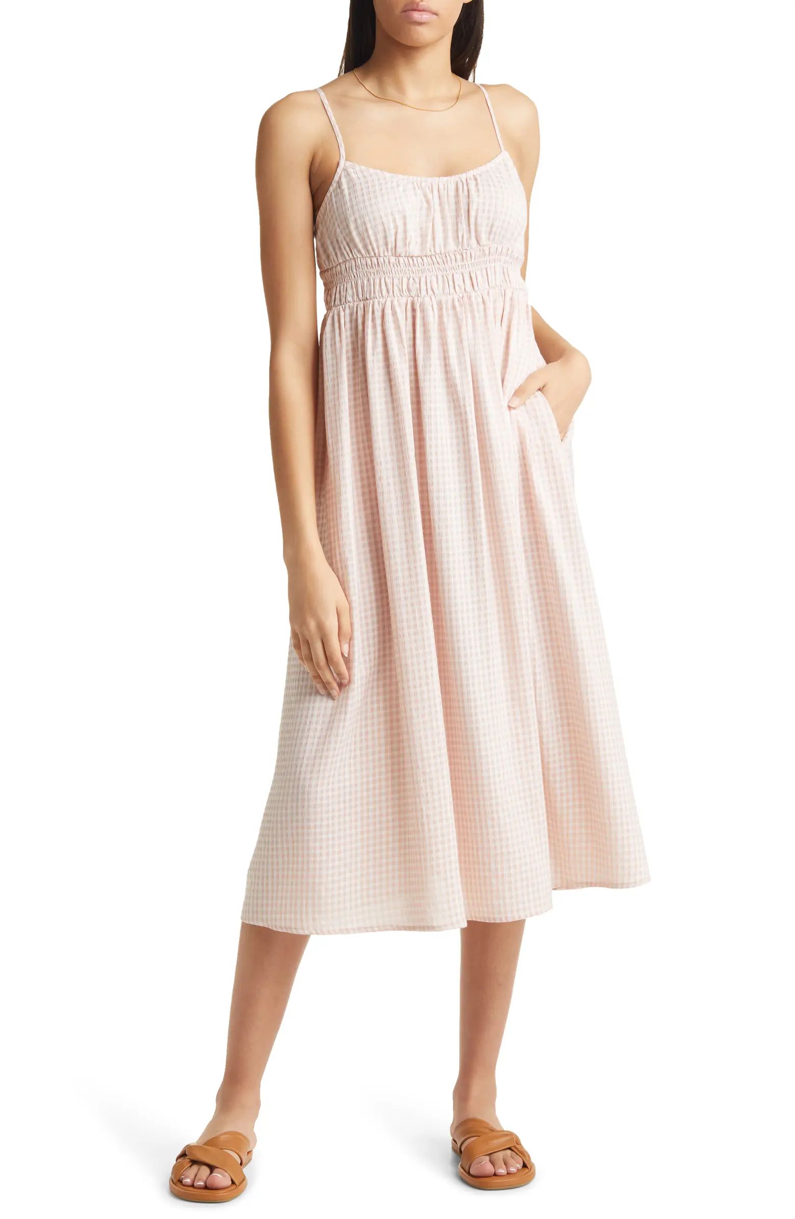 Smocked Midi Dress | Nordstrom