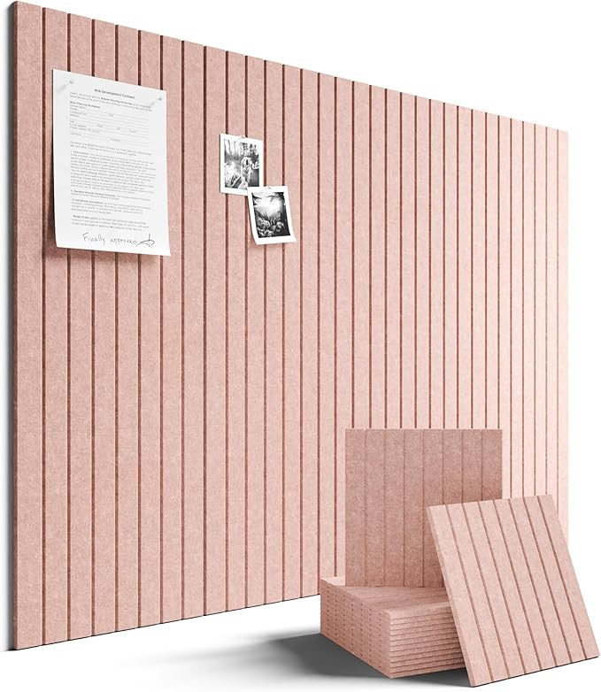 Large Felt Bulletin Board 48" x 36" Cork Board Alternative-12 Pack with 60 Safe Removable Adhesiv... | Amazon (US)