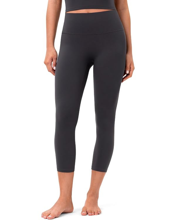 Colorfulkoala Dreamlux No Front Seam Leggings for Women High Waisted Capris 21" Inseam Yoga Pants | Amazon (US)