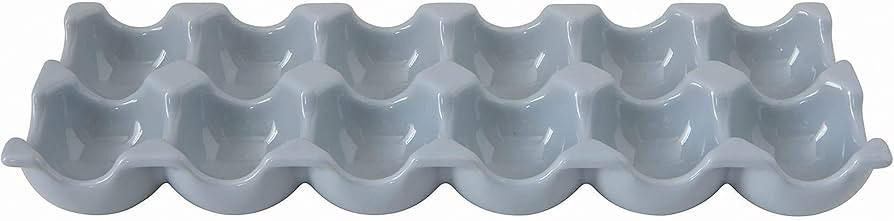 Creative Co-Op Grey Stoneware Egg Holder | Amazon (US)