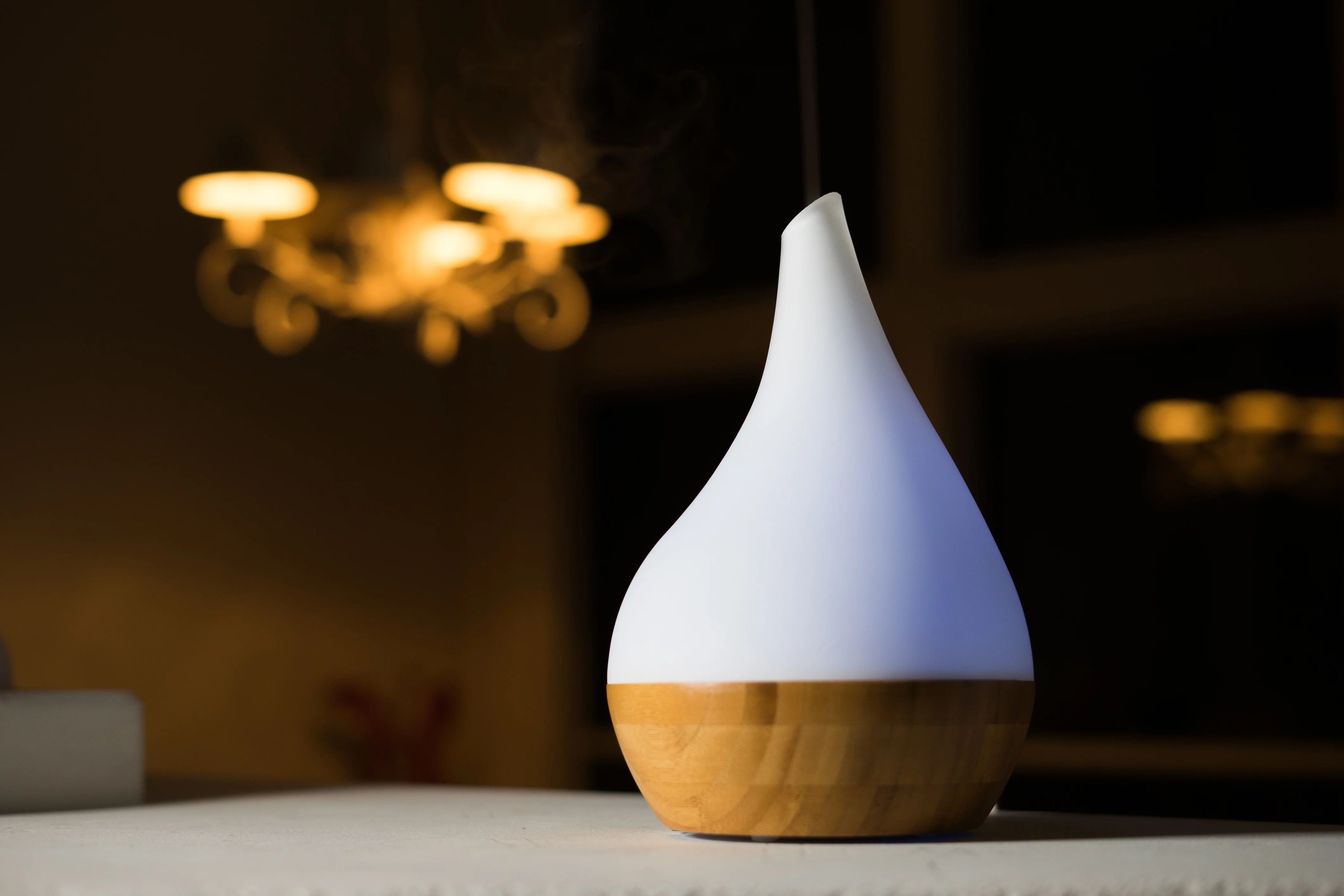 Xbrand Bamboo/Glass Aromatherapy Essential Oil Diffuser & Color Changing Mist Humidifier, 10 Inch... | Walmart (US)