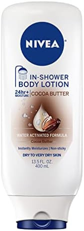 NIVEA Cocoa Butter In Shower Lotion, Body Lotion for Dry Skin, 13.5 Fl Oz Bottle | Amazon (US)
