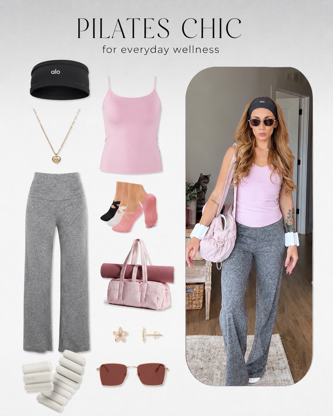 Cute Pilates or yoga outfit with accessories 🌸🤍

#LTKPetite #LTKootd #LTKfitnessgoals