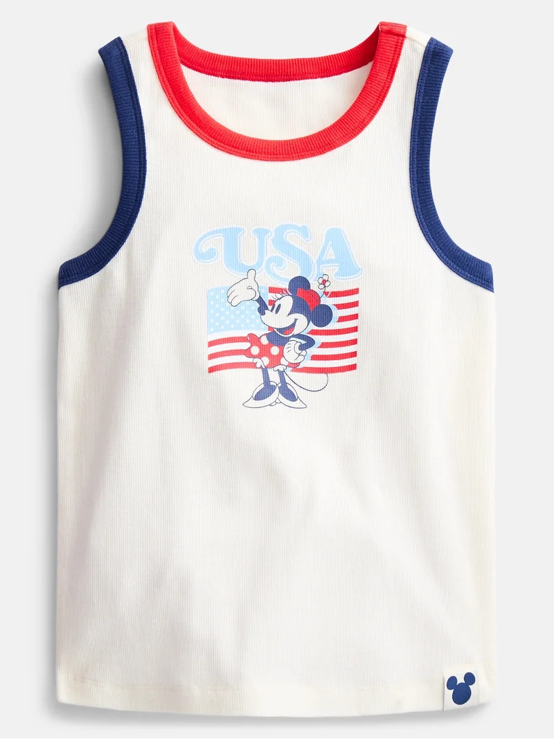 Minnie Mouse Girls USA Graphic Tank Top, Sizes 4-18 | Walmart (US)