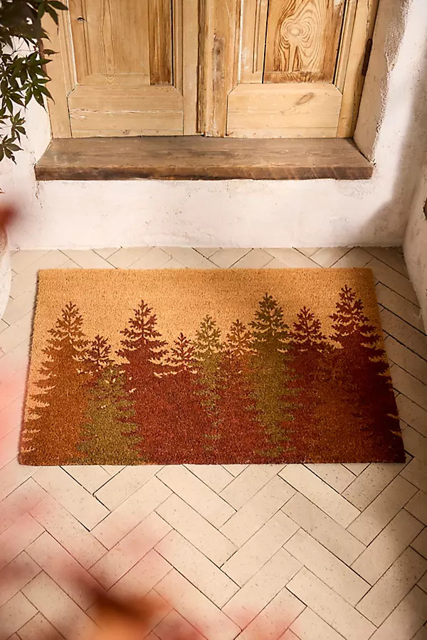 Brown Forest Coir Doormat | Anthropologie (US)
