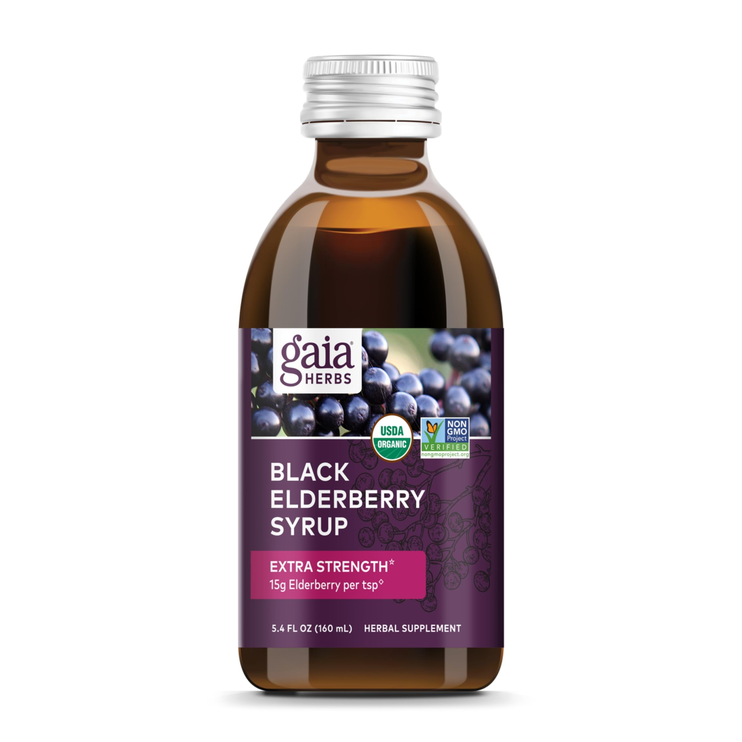 Gaia Herbs Black Elderberry (Sambucus Nigra) Syrup-Immune Support Supplement-Made with Organic Bl... | Amazon (US)