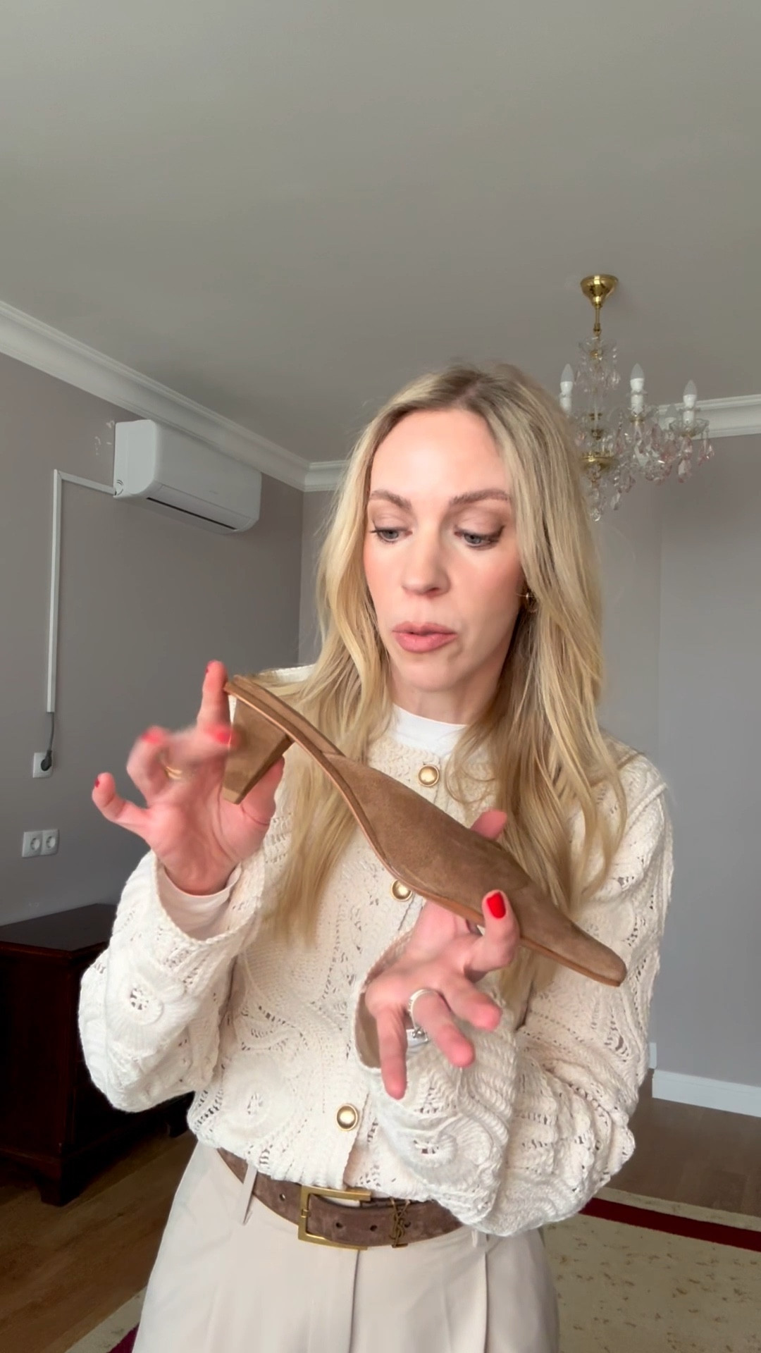 Work outfit, spring workwear, lace crochet cardigan, suede mules (under $100)

#LTKWorkwear #LTKOver40 #LTKgrwm