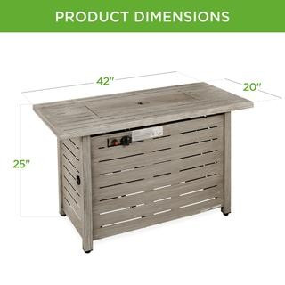 50,000 BTU Steel Propane Gas Fire Pit w/ Auto Ignition - 42in | Best Choice Products 