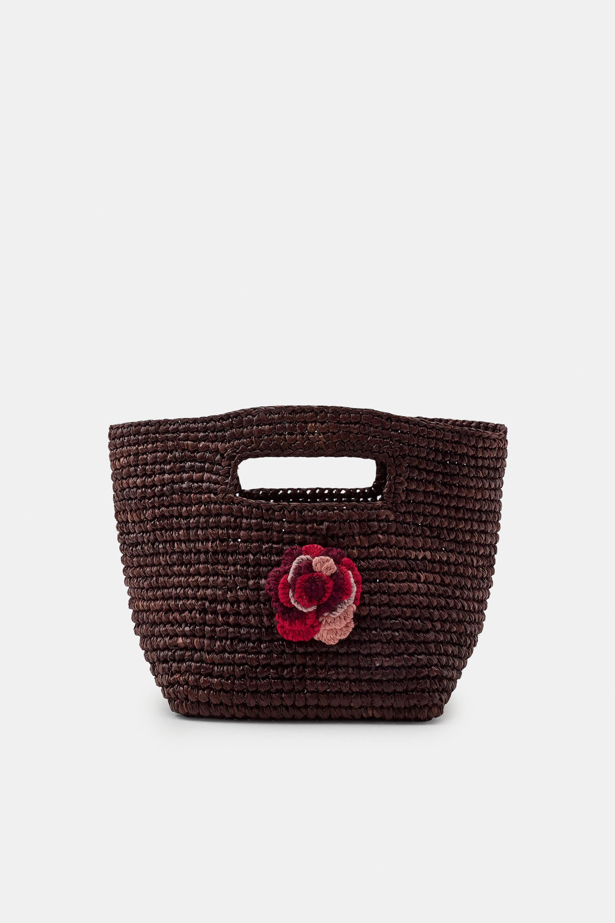 MINI CROCHET RAFFIA BAG | Zara US