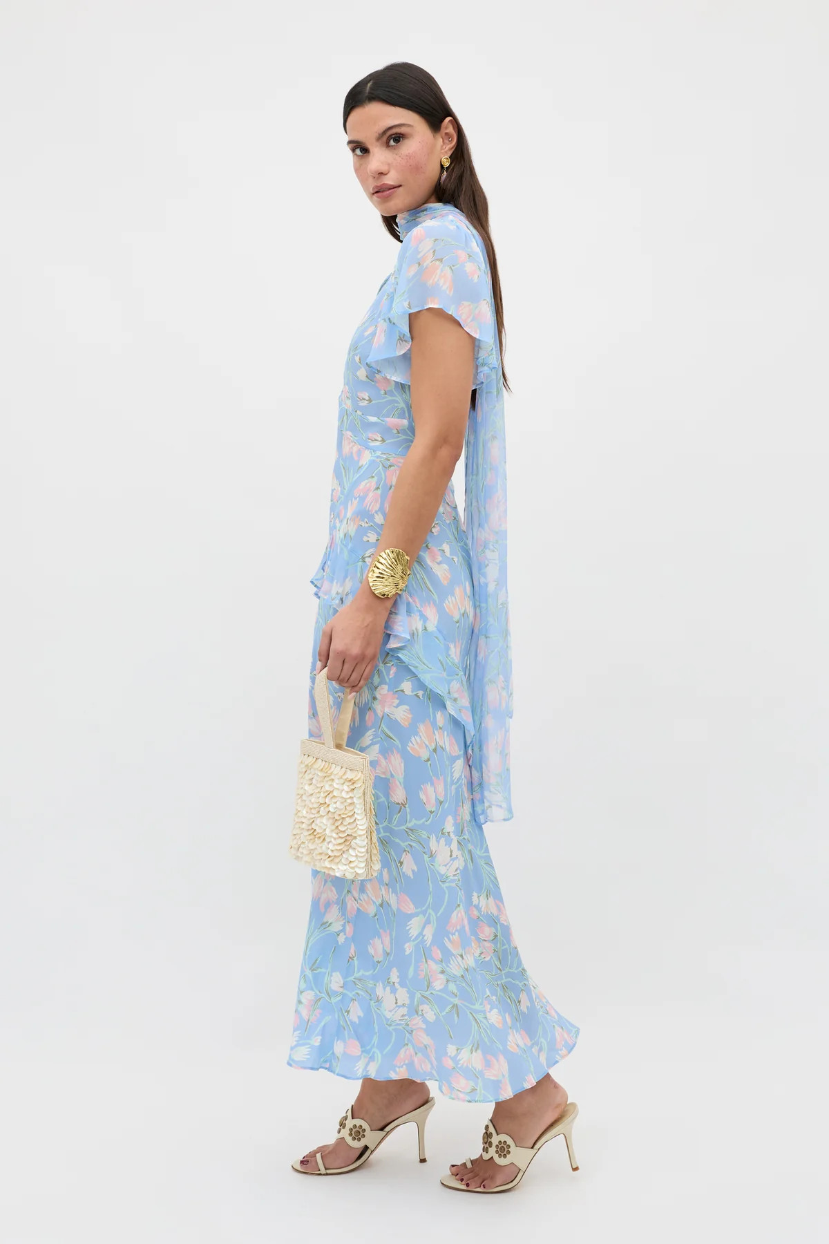 Evie -  Watercolour Floral Blue | Rixo