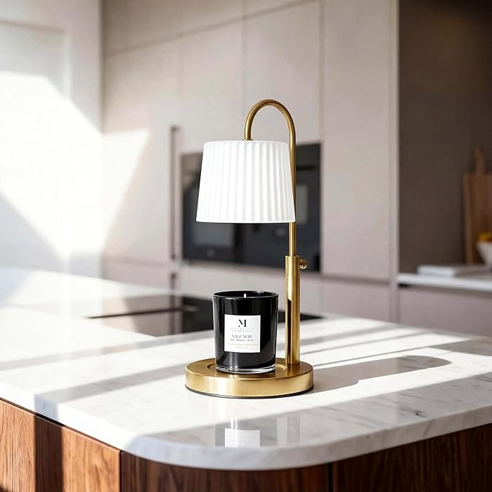 Dimmable Glass Candle Warmer Lamp with Timer - Adjustable Height Candle Lamp Warmer with Timer (8... | Amazon (US)