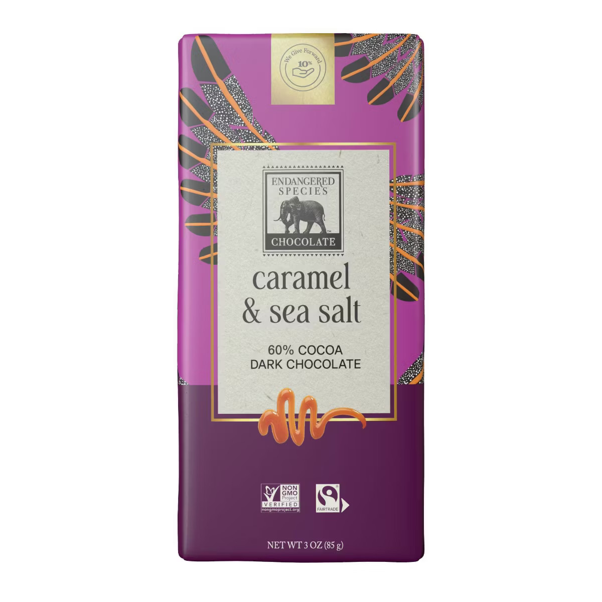 Endangered Species Candy Chocolate Dark Chocolate Sea Salt & Caramel - 3oz | Target