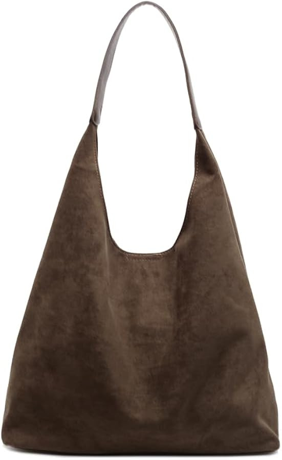 Suede Tote Bags for Women Suede Handbag for Women Slouchy Hobo Bags for Women Cute Shopping Purse... | Amazon (US)
