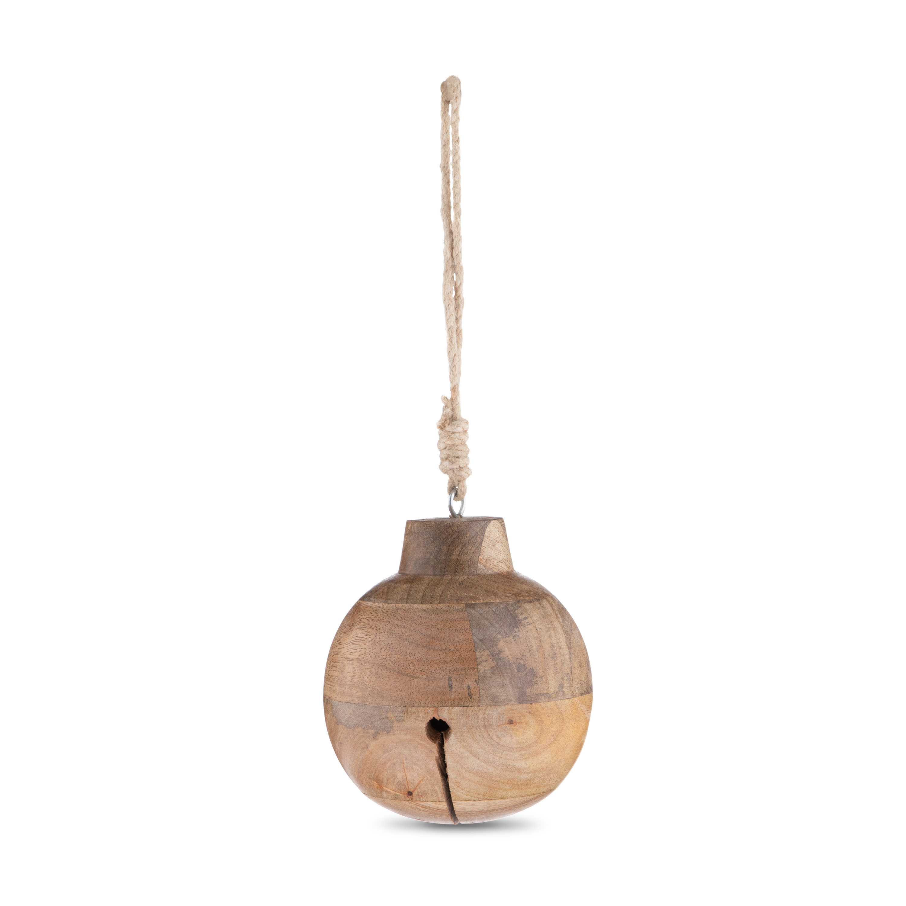 Wood Jingle Bell Christmas Hanging Décor in Natural Finish, 6 inch, by My Texas House | Walmart (US)