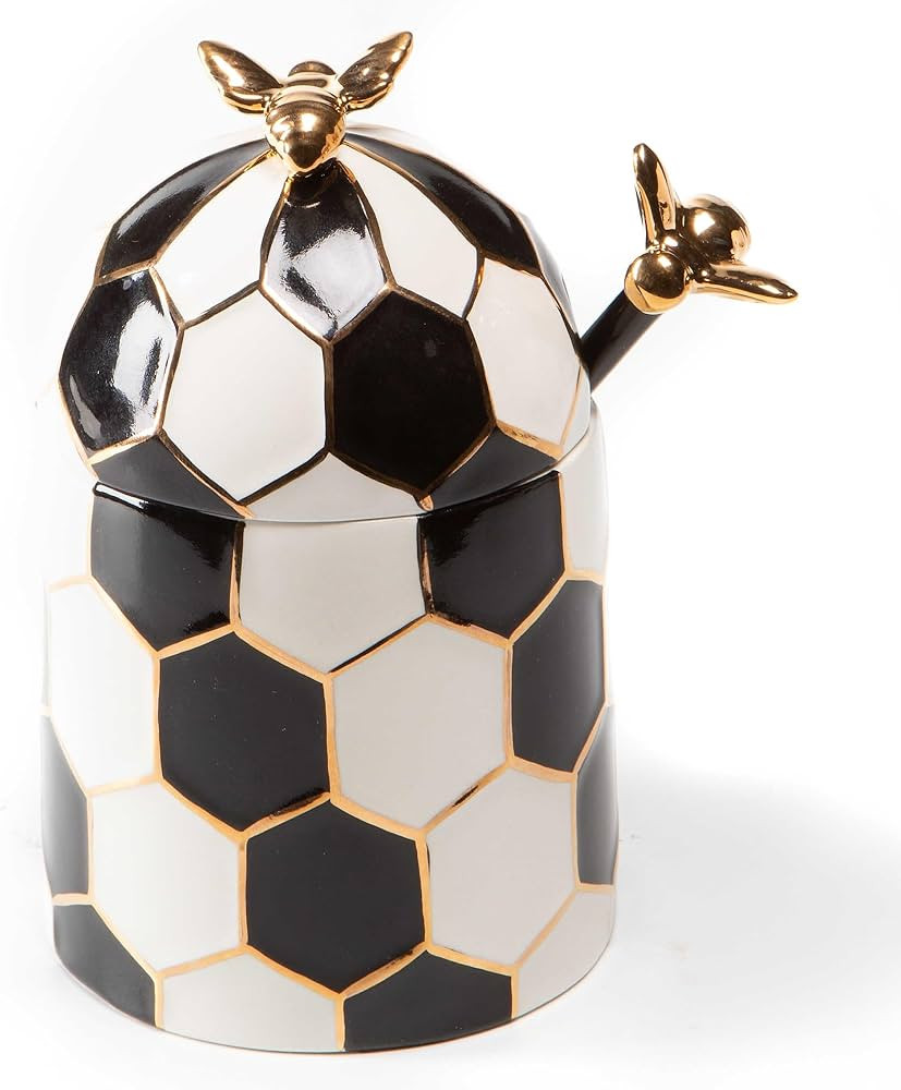 MacKenzie-Childs Ceramic Queen Bee Honey Pot with Lid, Bee Hive Decor for Kitchen | Amazon (US)