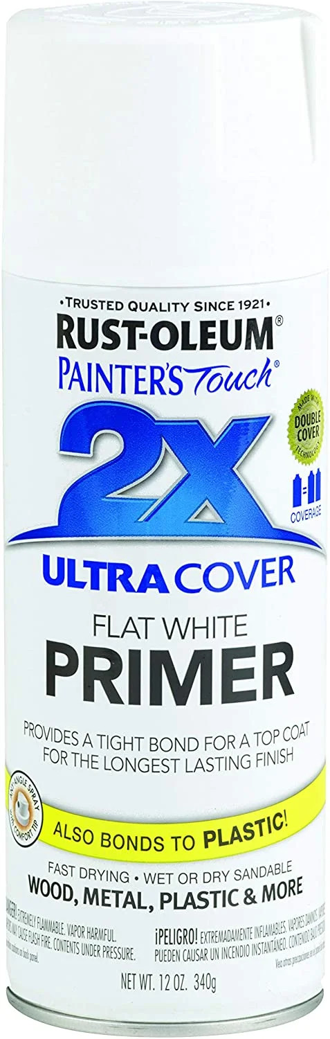 Rust-Oleum 249058 Painter's Touch 2X Ultra Cover Primer, Flat White, 12 Ounce | Walmart (US)