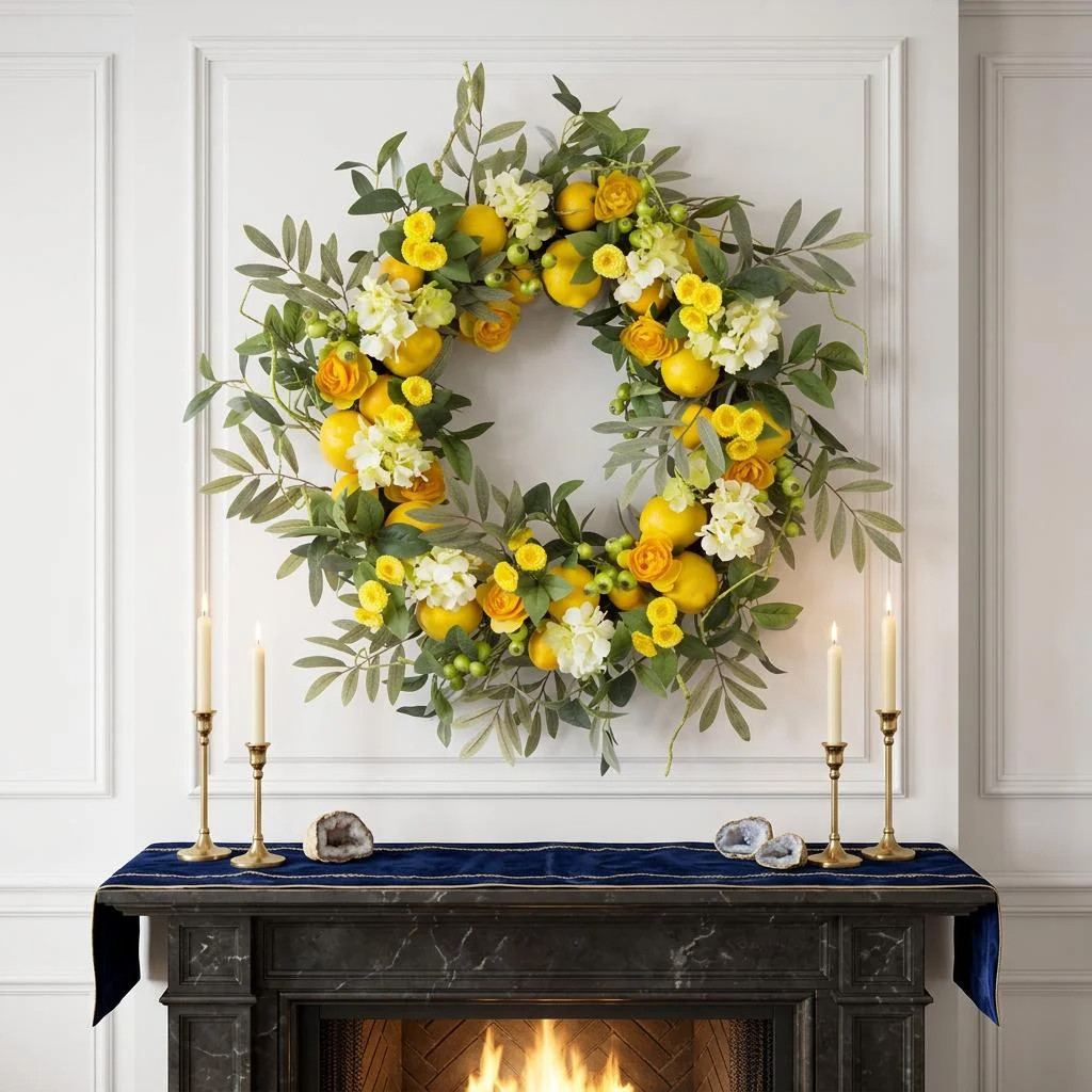 Lemon/Floral Foam Wreath | Wayfair North America