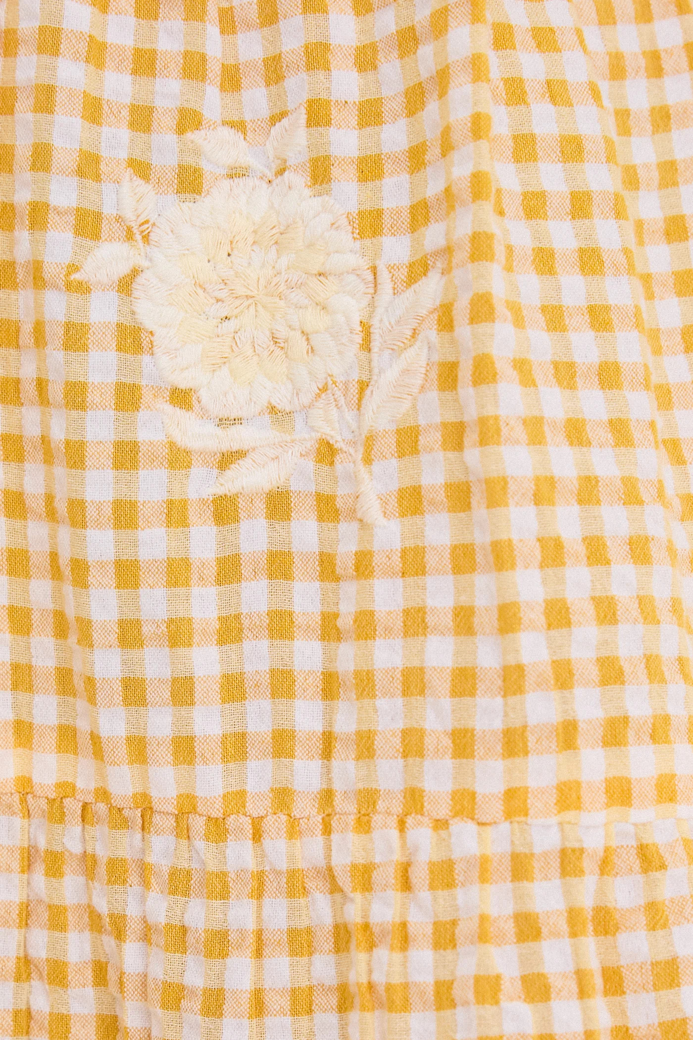 Honey Gingham Embroidered Long Sleeve Salty Paloma Caftan | Tuckernuck (US)