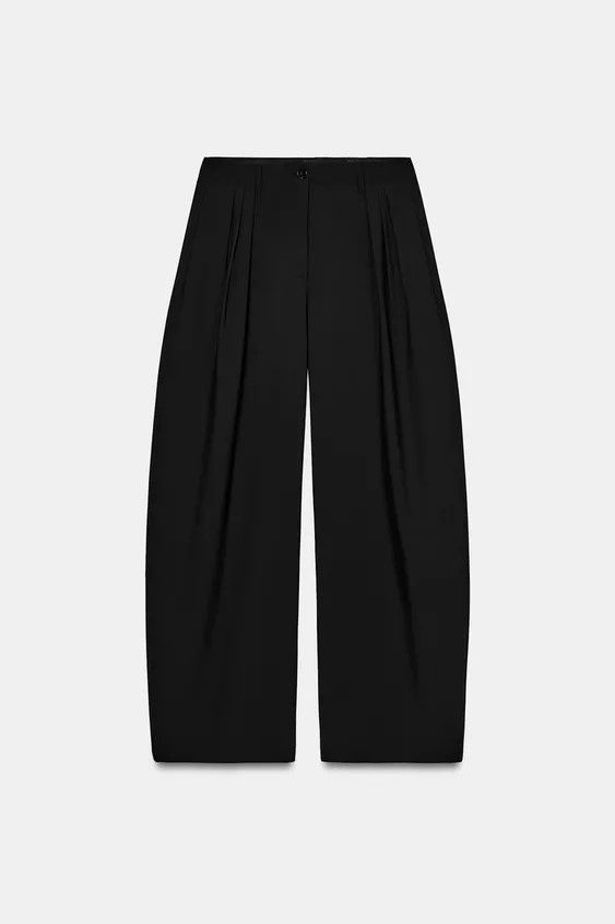 WIDE-LEG PLEATED TROUSERS ZW COLLECTION | Zara UK