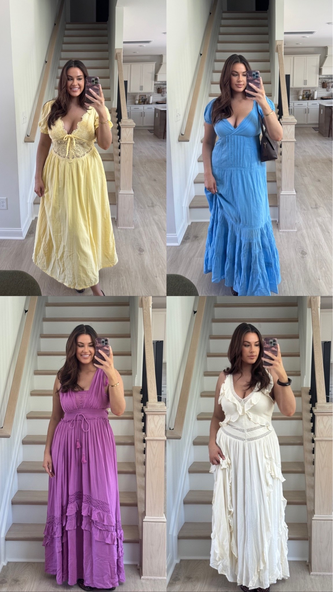 Summer maxi dresses for beach trip vacations and summer outdoor parties 💛 wearing large in all!

#LTKMidsize #LTKTall #LTKootd