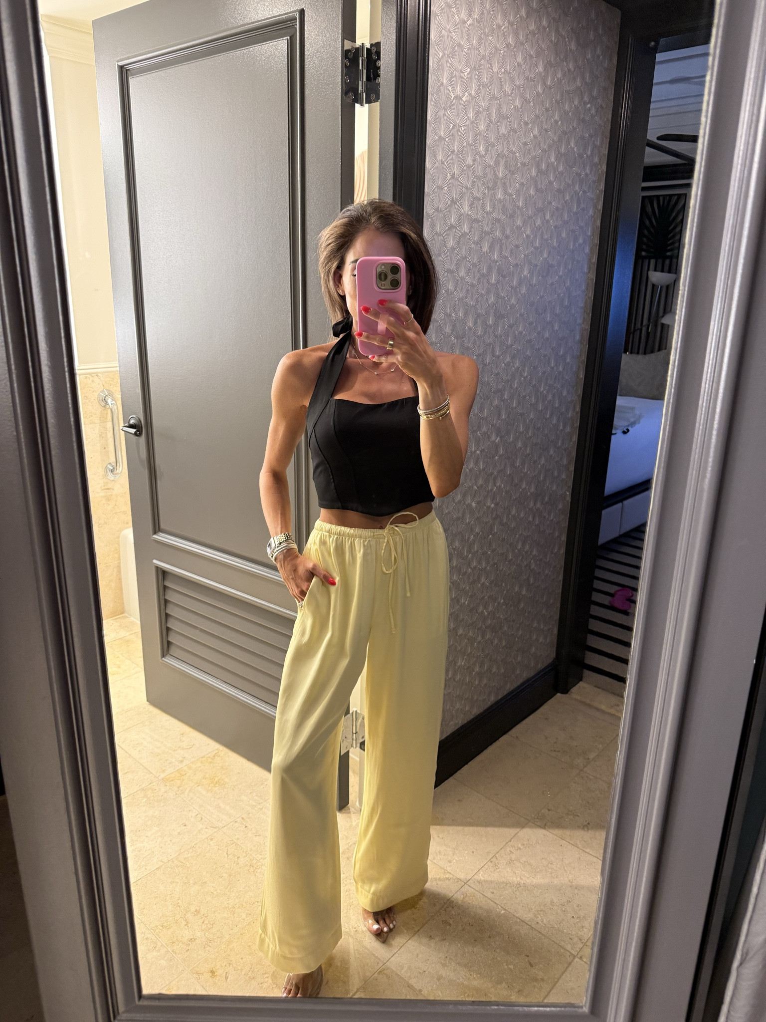 Satin yellow pants size xxsp selling fast 

#LTKSaleAlert #LTKPetite