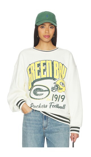 Packers Oversized Baggy Sweatshirt in Vintage White | Revolve Clothing (Global)