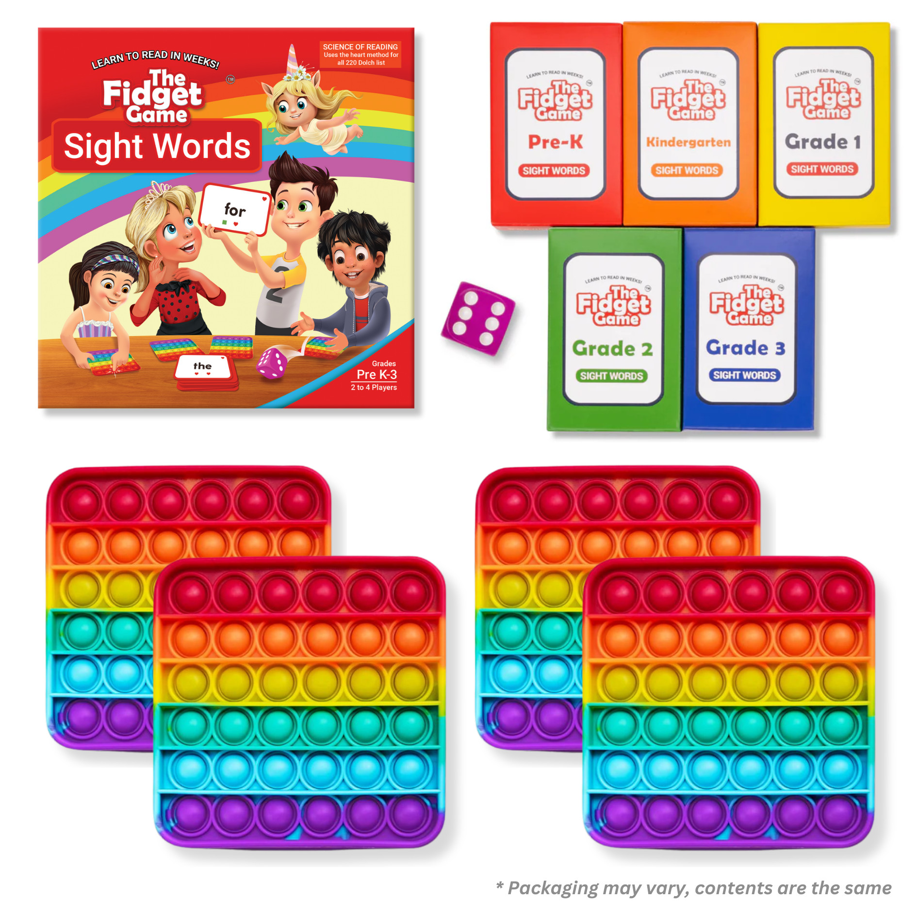The Fidget Game Sight Words: Learn to Read in Weeks & Master 220 High-Frequency Dolch Sight Words... | Walmart (US)