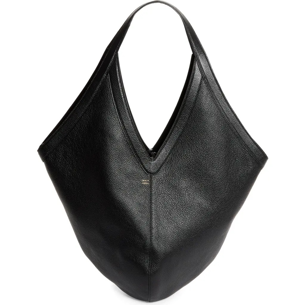 Mansur Gavriel Soft M Leather Hobo Bag in Black at Nordstrom | Nordstrom