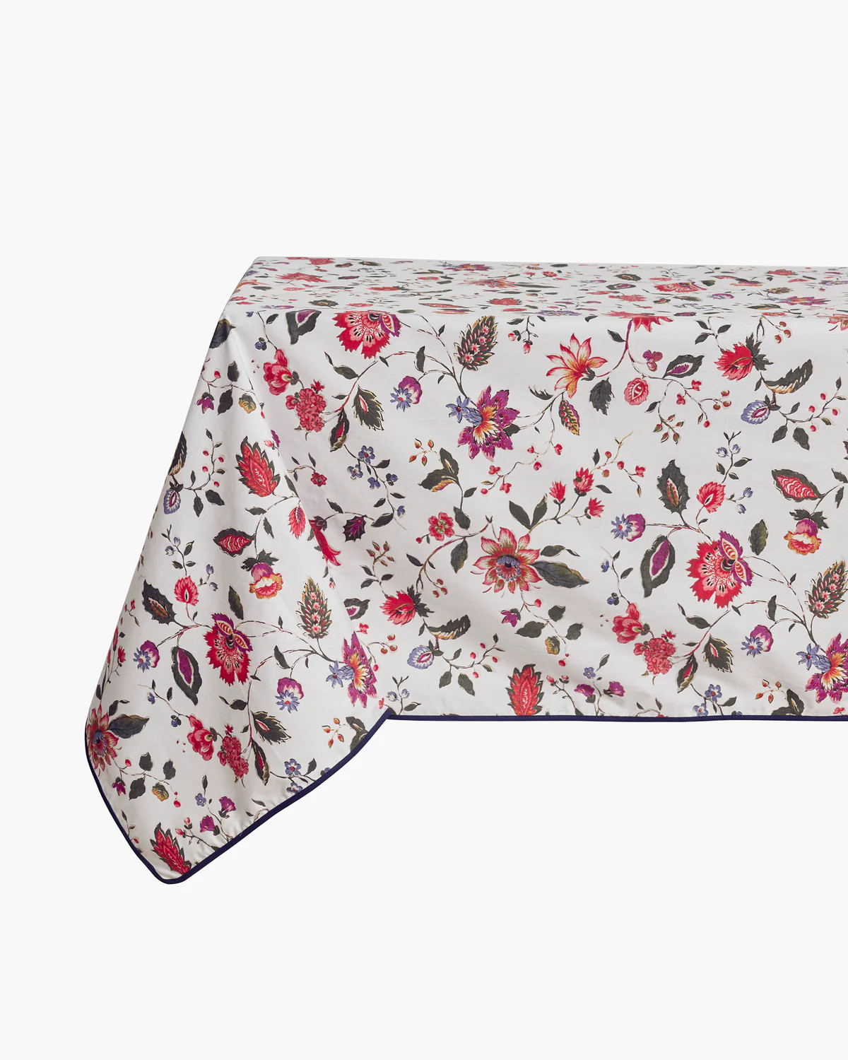 Cotton Poplin TableclothJacobean Floral | Rose Room US