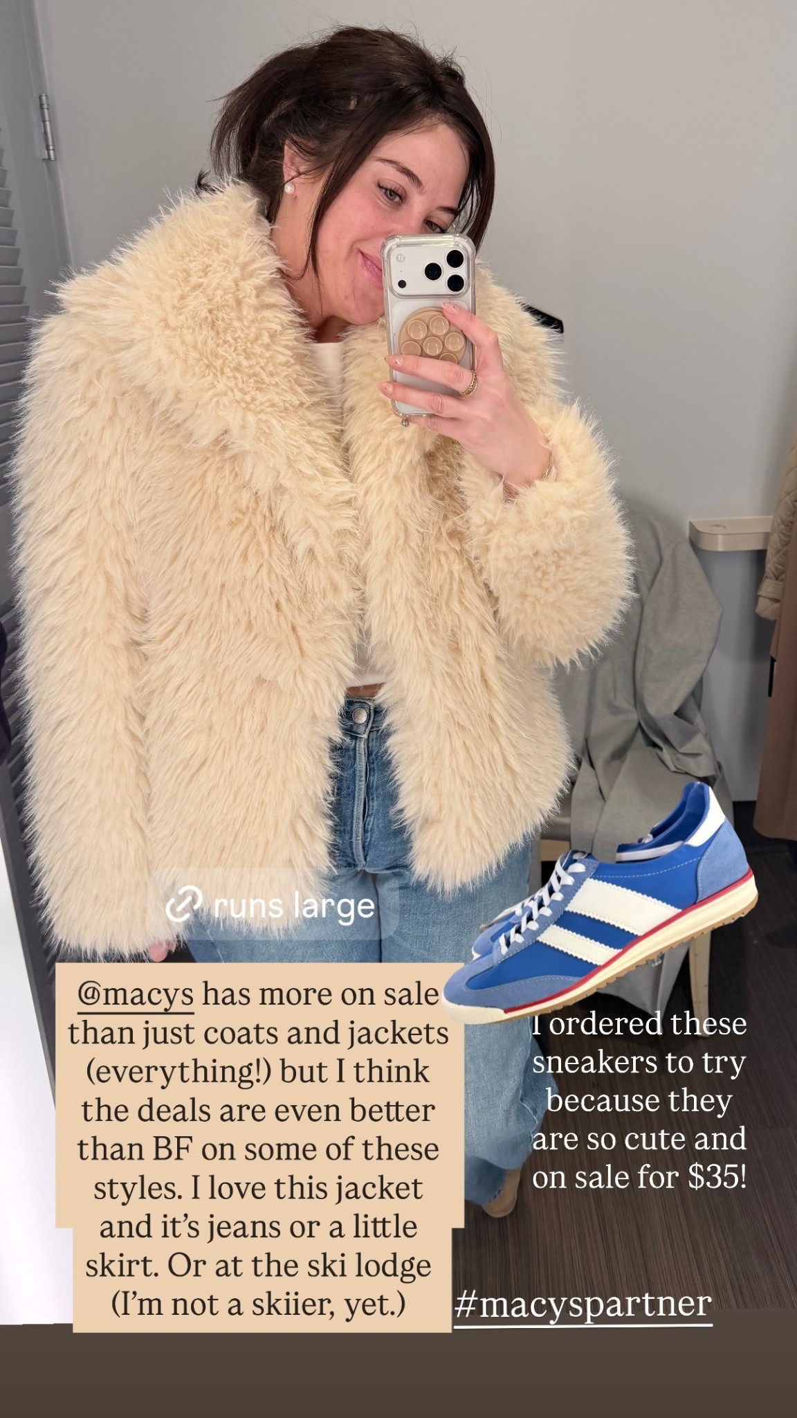 @macys has more on sale than just coats and jackets (everything!) but I think the deals are even better than BF on some of these styles. I love this jacket and it’s jeans or a little skirt. Or at the ski lodge (I’m not a skiier, yet.) I ordered these sneakers to try because they are so cute and on sale for $35!  #macyspartner

#LTKSaleAlert #LTKSeasonal