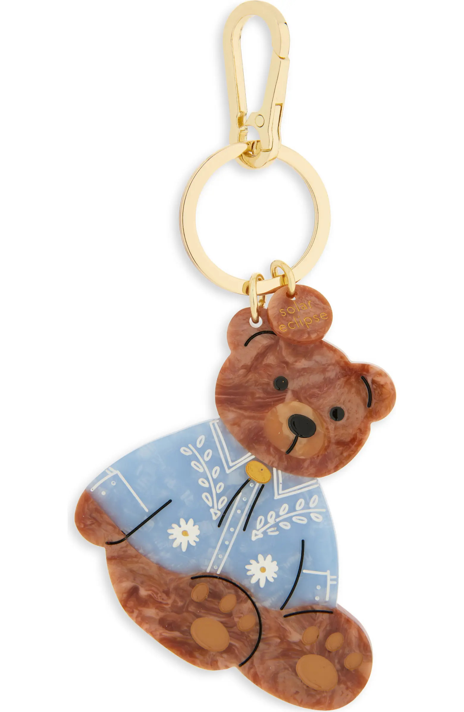 Hand Painted Cowboy Teddy Bear Key Chain Bag Charm | Nordstrom