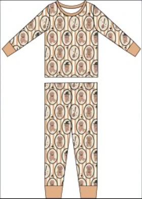 Orange Howl-o-Ween Pups Two Piece Set PREORDER SHIPPING 9/2-9/9 | In My Jammers