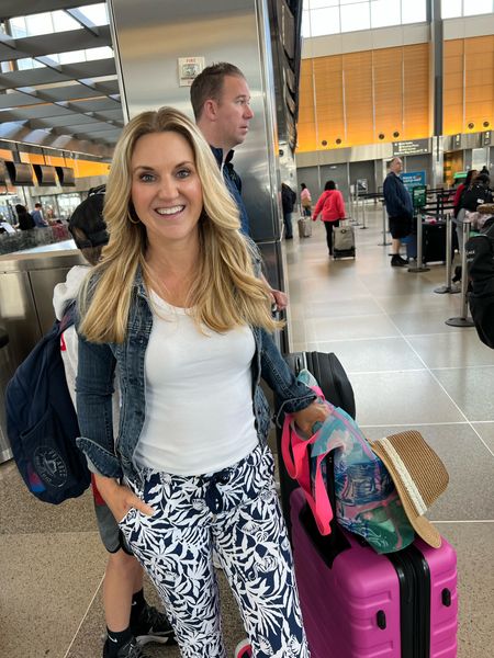 Travel outfit
Lilly Pulitzer 
Joggers