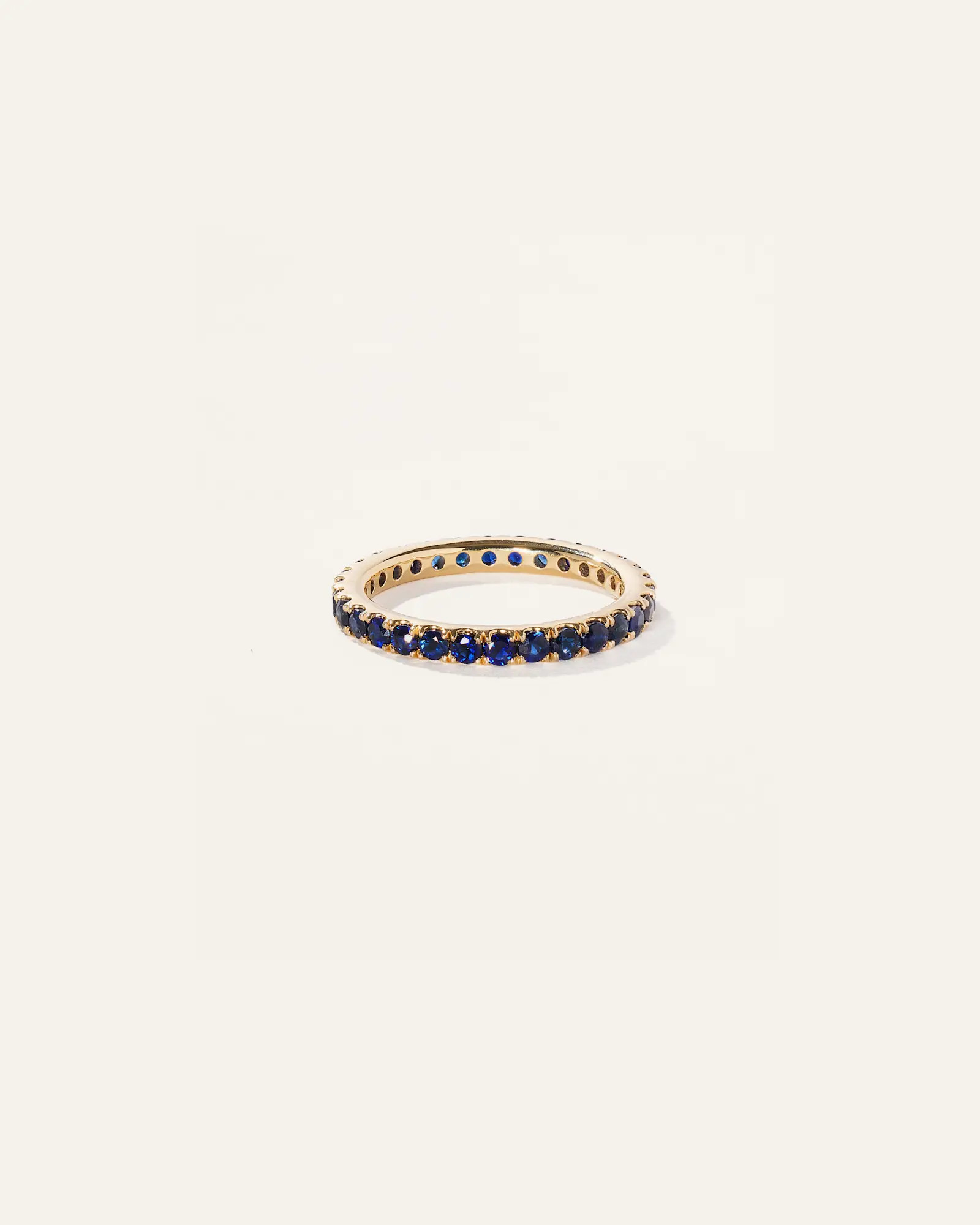 14k Gold Gemstone Pave Eternity Band | Quince